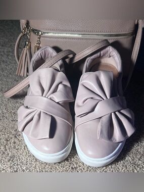 Halogen Pink Bow Slip-On Sneakers